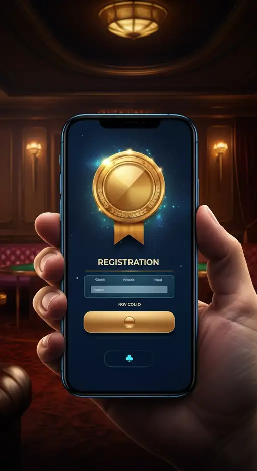 Registratieformulier van StarDice Casino op een mobiel scherm met velden voor persoonlijke gegevens en Rijksregisternummer